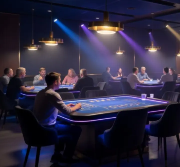 DorvArena csodálatos bingo terem az elegáns fénylő dekorációval